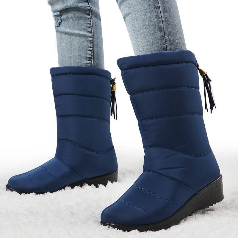 GRW Orthopädische Stiefel für Damen, wasserdicht, warm, rutschfest, mit Pelzfutter