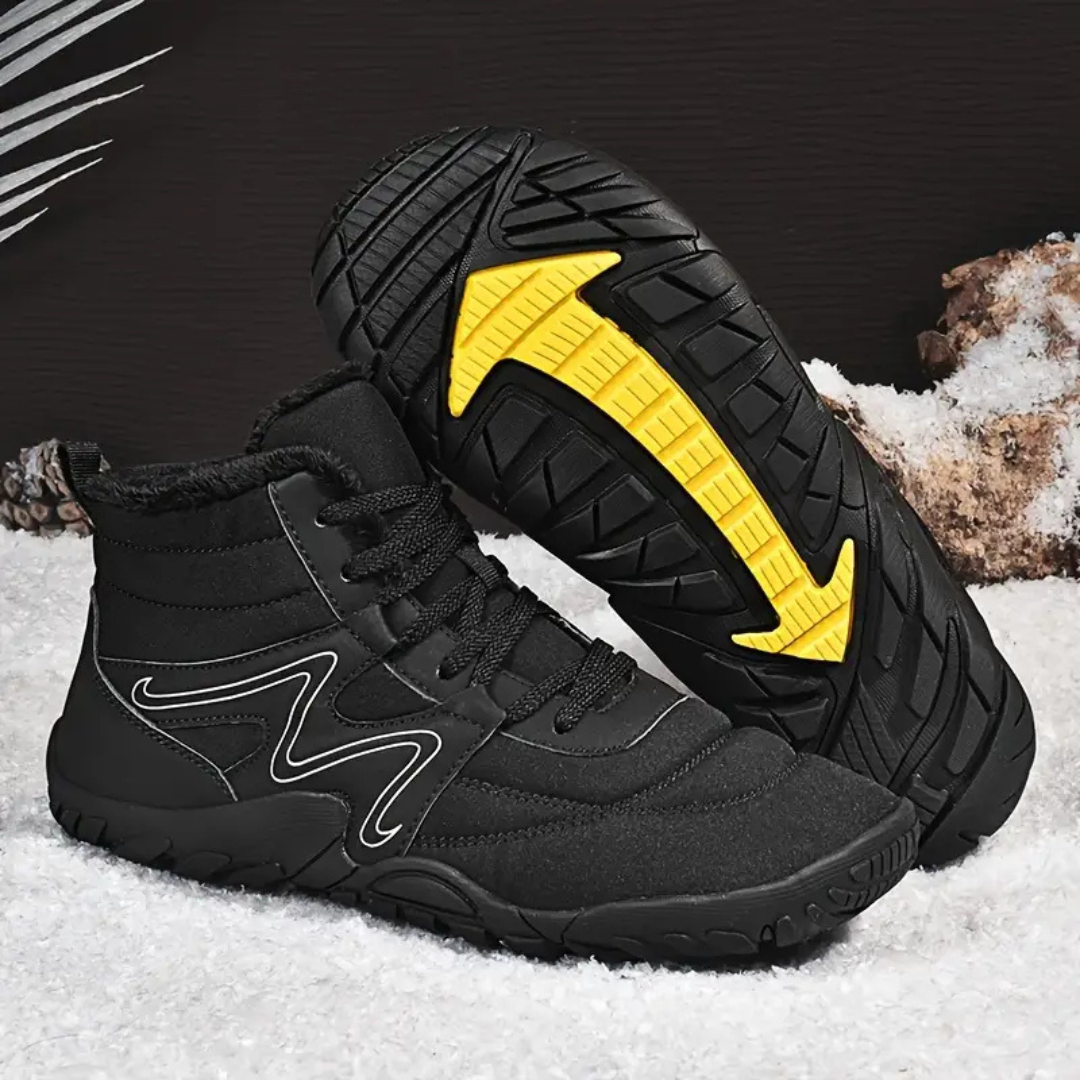 GRW Ortho Barefoot Men Winter Shoes | Warm Fluffy, Waterproof, Zero Drop Sole For Trekking Climbing GroovyWish