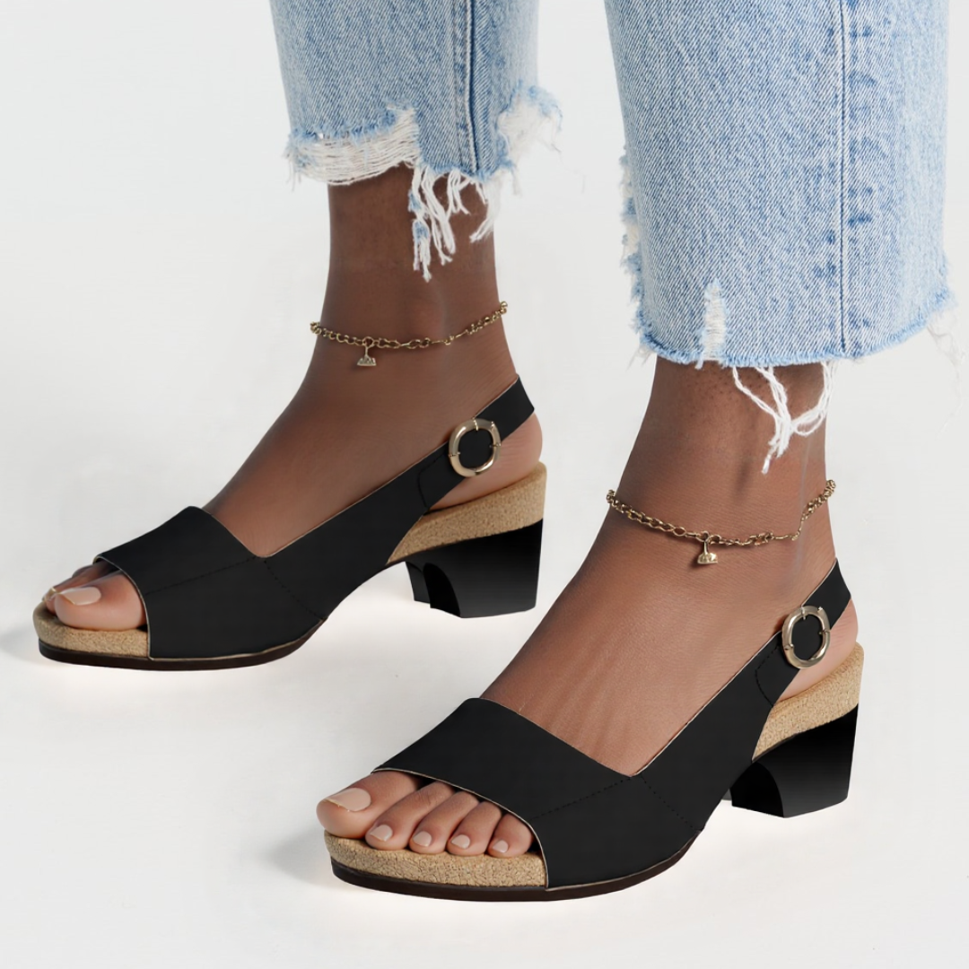 GRW Orthopedic Women Sandals (Top Grain Leather) Breathable Arch Support Wedge Slip on Vintage Summer GroovyWish