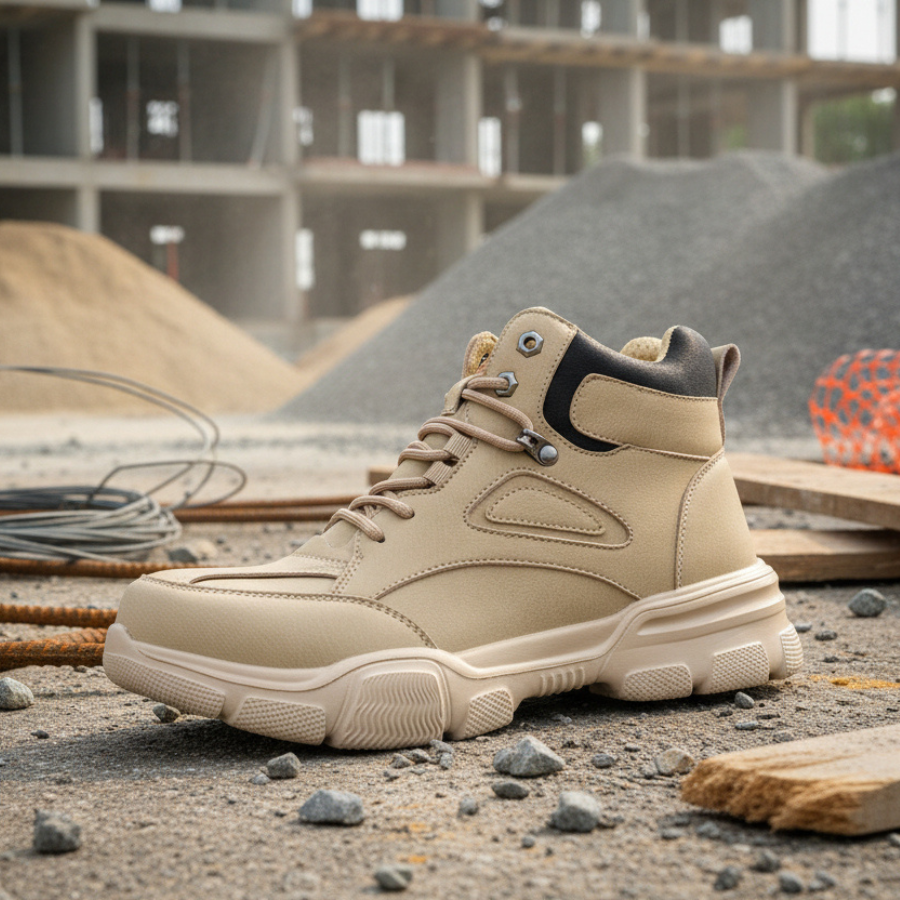 Groovywish Men Anti-smashing Ankle Boots Steel Toe Orthopedic Shoes GroovyWish