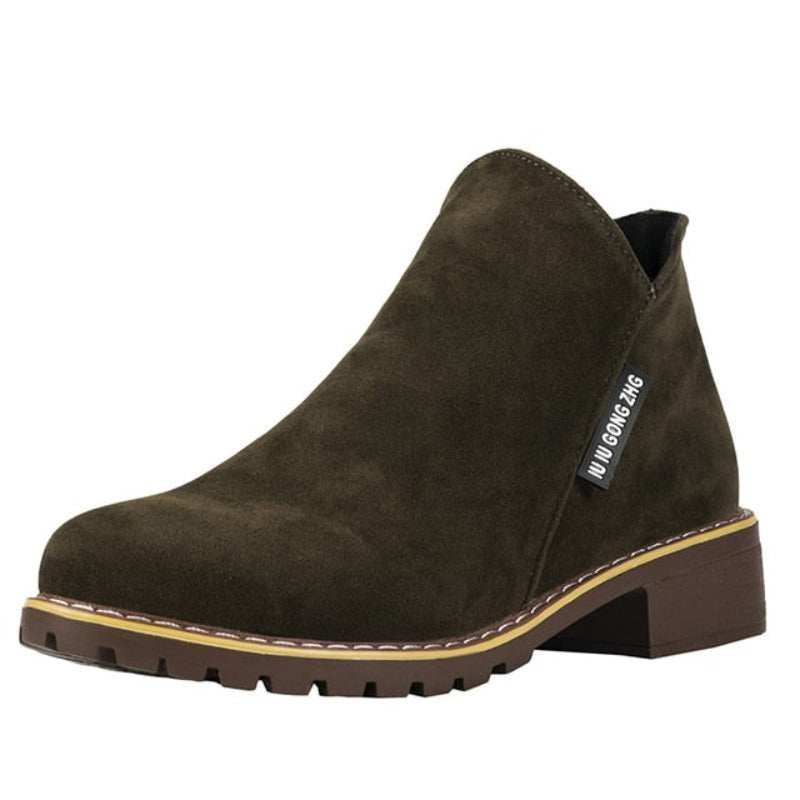 GRW Orthopedic Women Ankle Boots Suede Warm Zipper NonSkid Fashion Designed GroovyWish