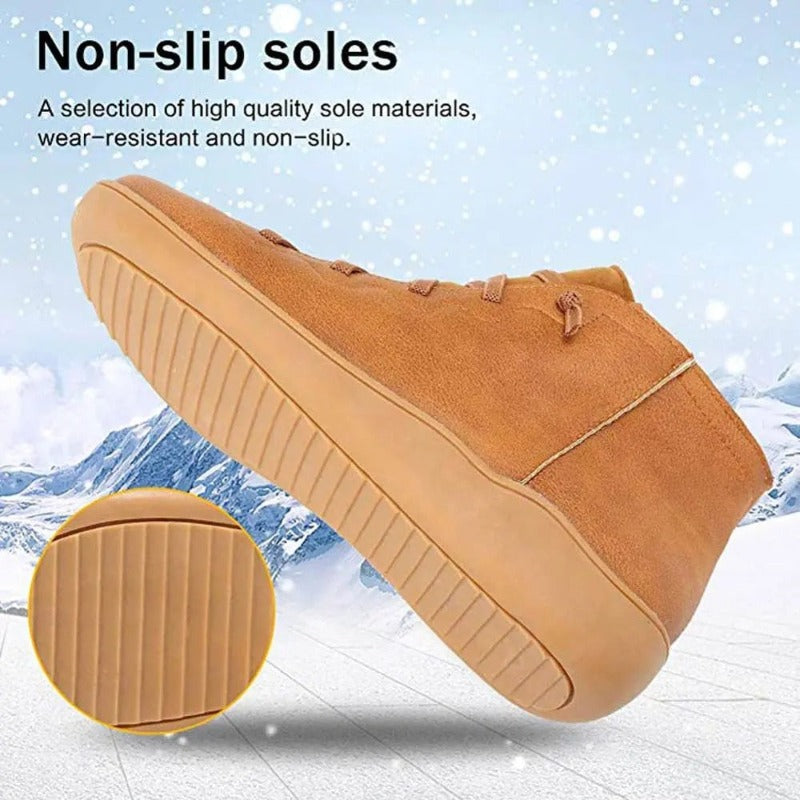 Groovywish Women Leather Waterproof Orthopedic Vintage Boots GroovyWish