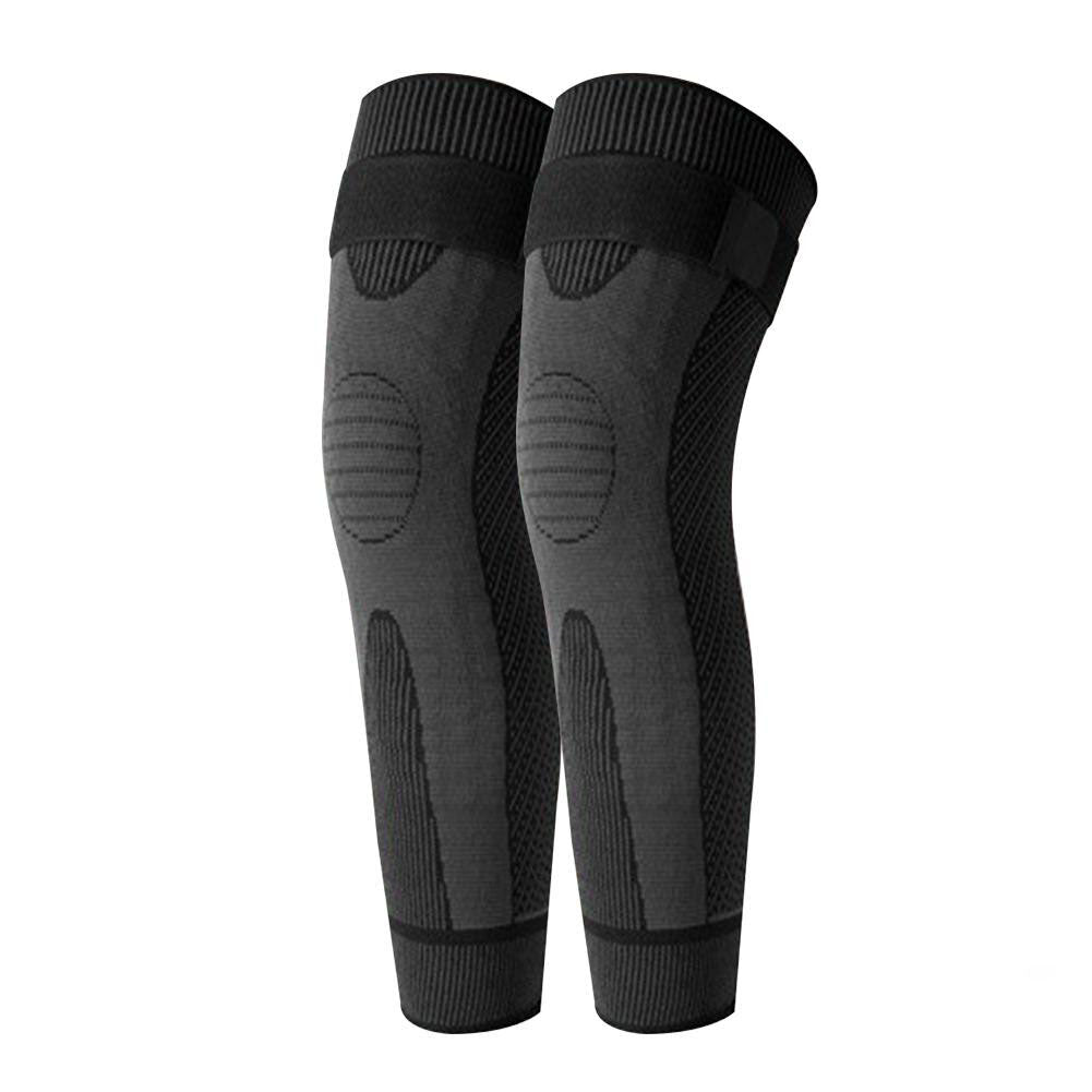 GRW Ultra Knee Pads Long Compression Sleeve Support Fitness Gear Leg Brace Protector (1 Pc) GroovyWish