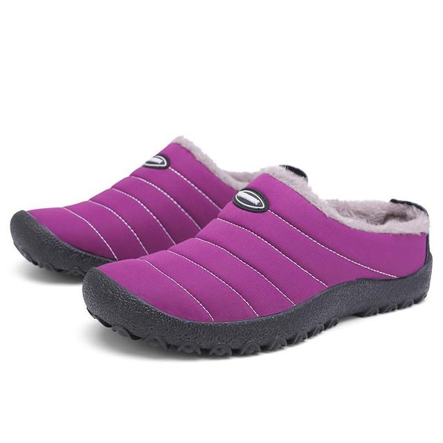 Groovywish Fell-Hausschuhe für Herren, wasserdicht, für drinnen und draußen, Winter-Slides