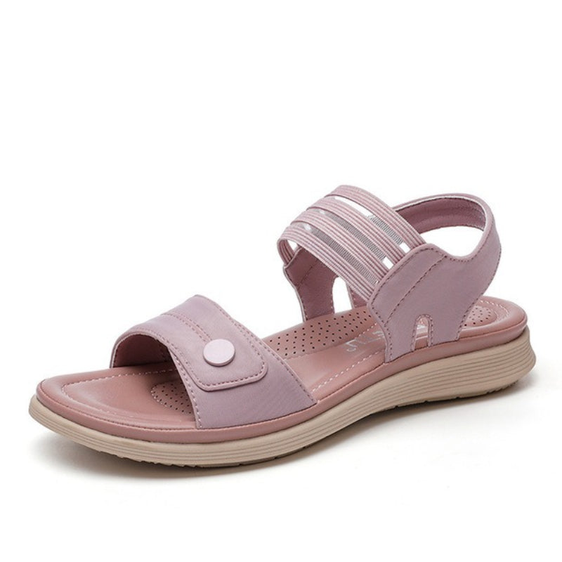 GroovyWish Flache Fußgewölbeunterstützung Schöne Sommerschuhe Robuste Polsterung Orthopädische Sandalen für Damen