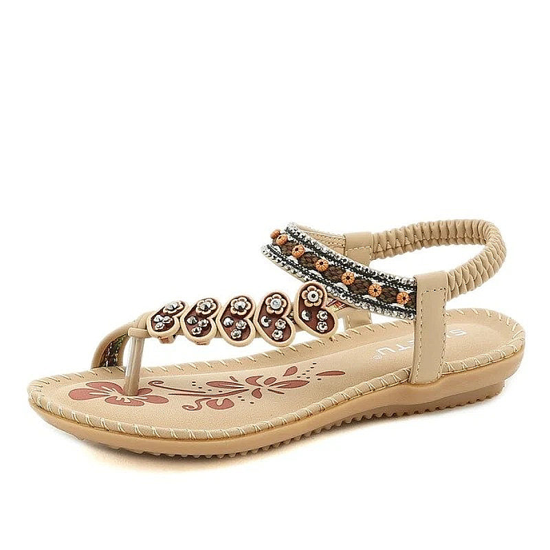 GRW Freizeit Sandalen Für Frauen Zurück Strap Atmungsaktive Bohemian Flip-Flops Walking Sommer