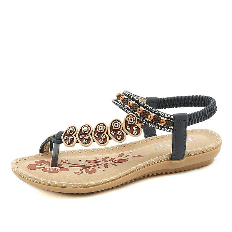GRW Freizeit Sandalen Für Frauen Zurück Strap Atmungsaktive Bohemian Flip-Flops Walking Sommer