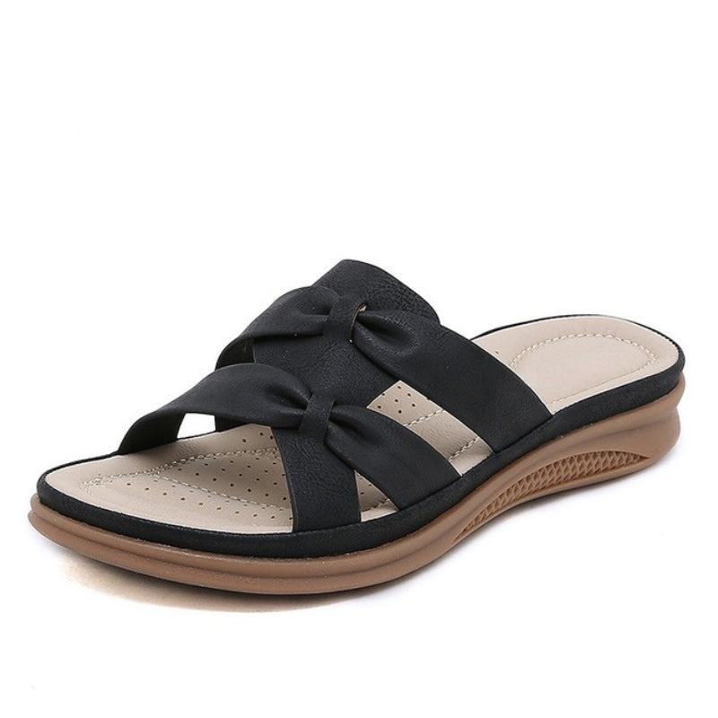 GroovyWish Orthopädische Sandalen für Damen mit Schleife, EVA, für den Sommer, Strand