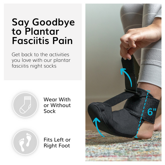 GRW Plantar Fasciitis Night Splint Soft Stretching Brace Compression Sleeve For Pain Support