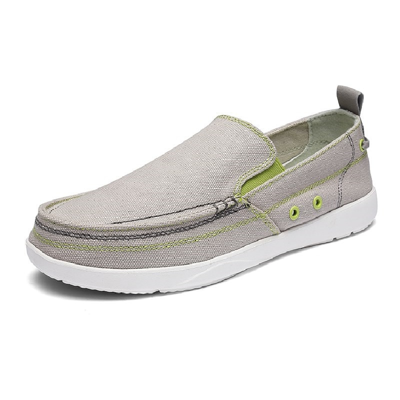 GRW Orthopedic Men Shoes Canvas Lightweight Breathable Slip-On Walking Casual Shoes