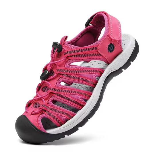 GRW Women Orthopedic Sandals Arch-support Comfortable Leather Gladiator Mesh Hiking Summer