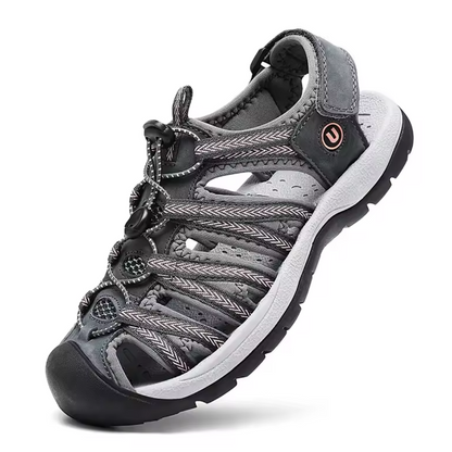 GRW Women Orthopedic Sandals Arch-support Comfortable Leather Gladiator Mesh Hiking Summer