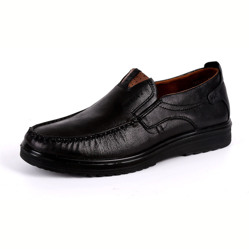 GRW Orthopedic Men Shoes Leather Moccasins Soft-soled Comfortable Flats Loafers