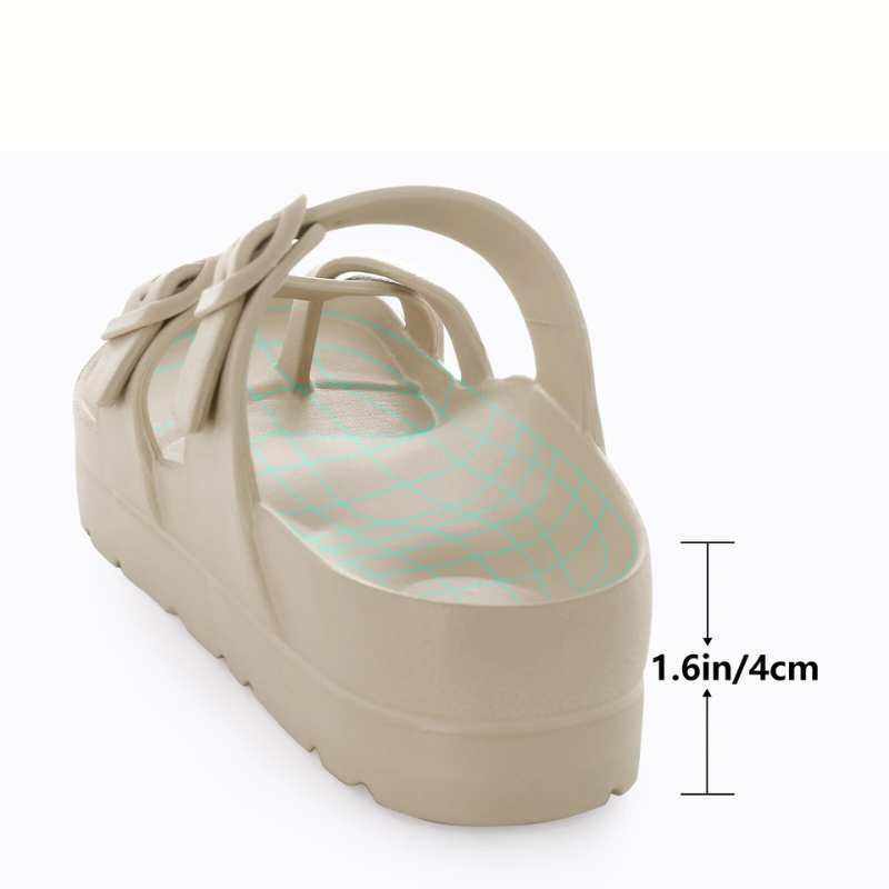 GRW Orthopedic Women Sandals Thick Bottom Light Clip Toe Beach Sandals