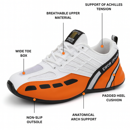 GRW Men Orthopedic Shoes Anatomical  Arch Support Comfort Leather All-day Walking Sneaker