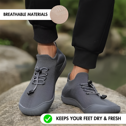 GRW Ortho Men Barefoot Shoes Comfort Breathable Knit Walking Casual Minimalist Shoes