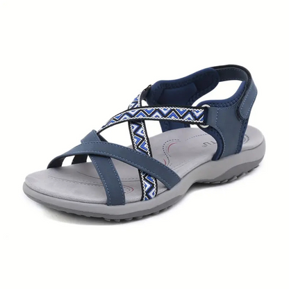 GRW Orthopedic Women Sandals Comfortable Soft Embroidered Footbed Sandal