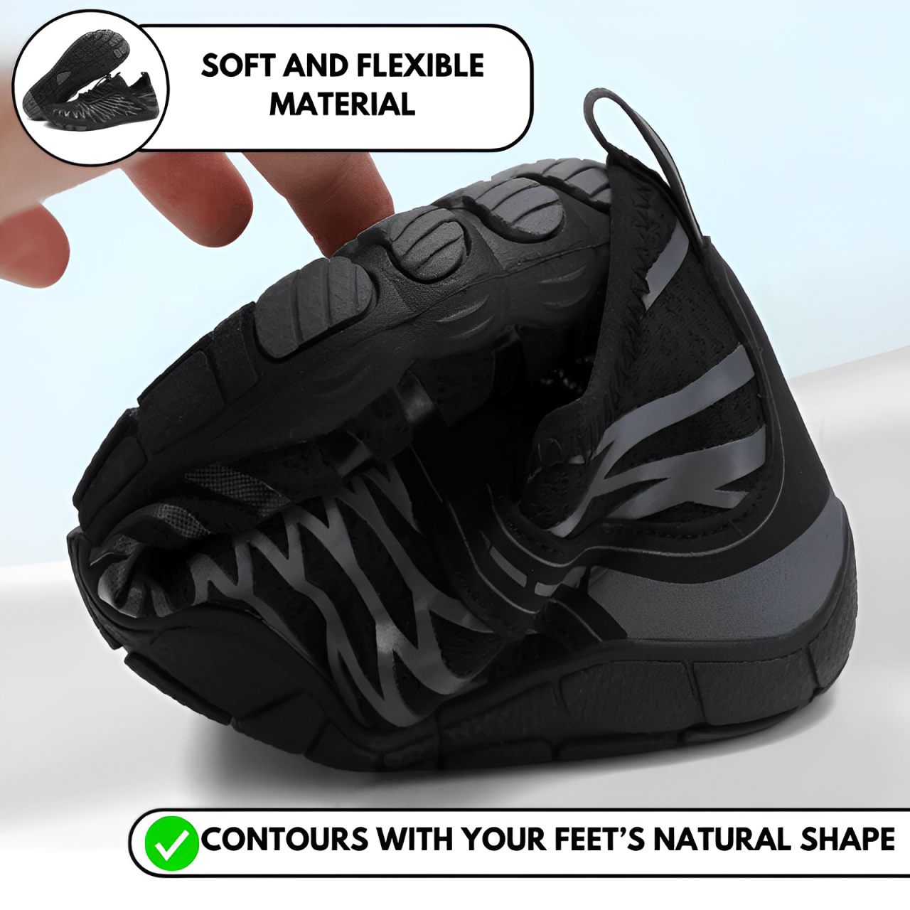 GRW Ortho Barefoot (Men) - Healthy, Comfortable, Non-slip & Supportive Shoes | Natural Walk, Super Lightweight