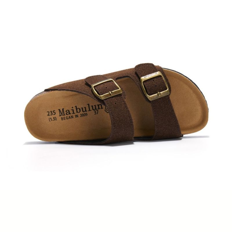 GRW Women Orthopedic Sandals Suede Non Slip Cork Comfortable Flip Flops GroovyWish