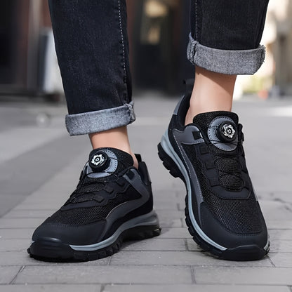 GRW Men Orthopedic Shoes Breathable Mesh Rotating Button Lightweight Active Walking