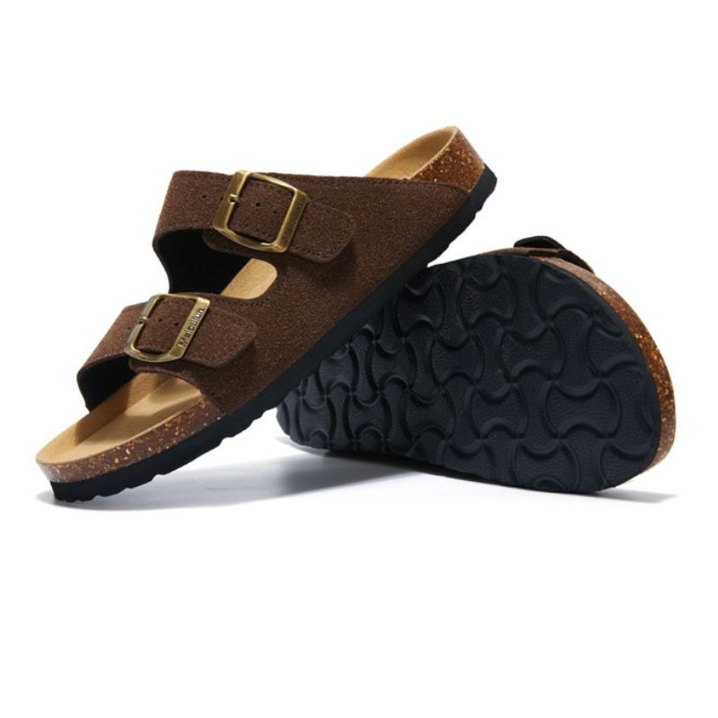 GRW Women Orthopedic Sandals Suede Non Slip Cork Comfortable Flip Flops GroovyWish