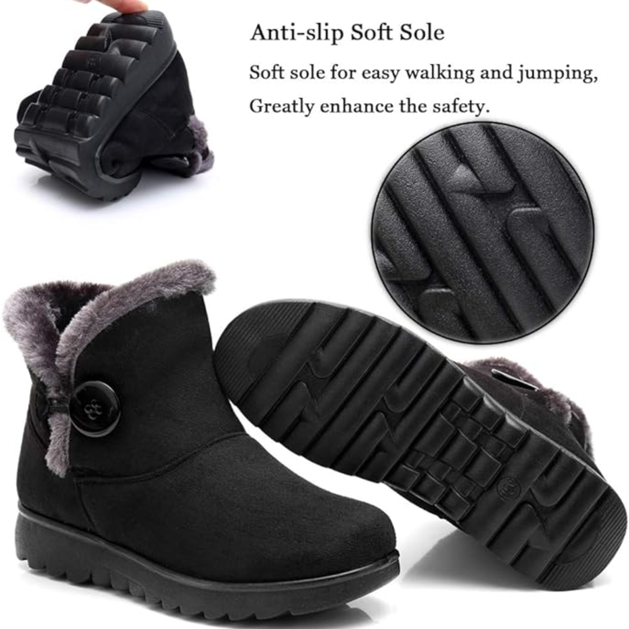 GRW Orthopedic Boots Warm Soft Waterproof Arch Support Winter