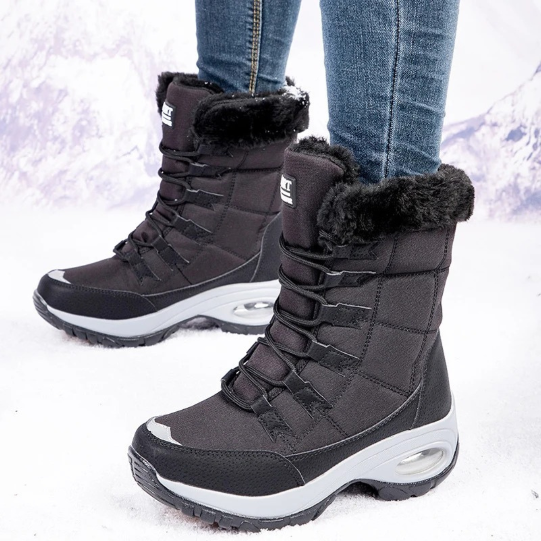 GRW Ortho Women Snow Boots Warm Waterproof Lightweight Lace Up Winter Boots