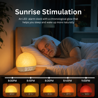 4-in-1 White Noise Machine with 30 Sleep Sounds, Sunrise Alarm And 7 Colors Night Light