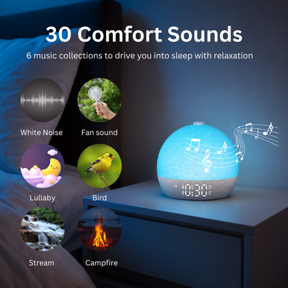 4-in-1 White Noise Machine with 30 Sleep Sounds, Sunrise Alarm And 7 Colors Night Light