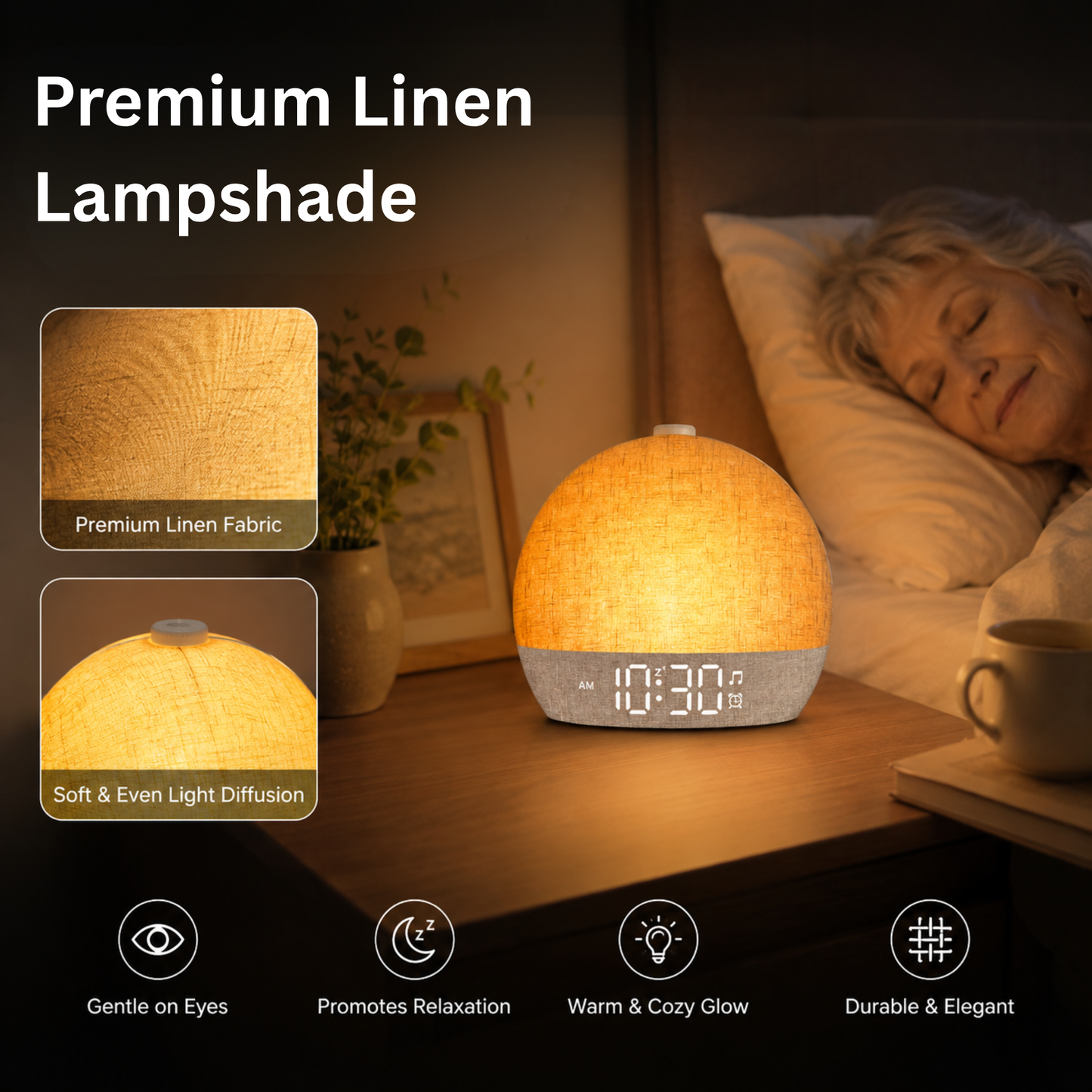 4-in-1 White Noise Machine with 30 Sleep Sounds, Sunrise Alarm And 7 Colors Night Light