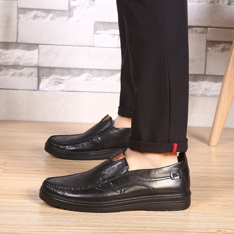 GRW Orthopedic Men Shoes Leather Moccasins Soft-soled Comfortable Flats Loafers