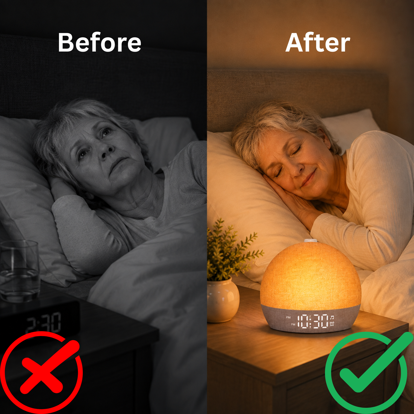 4-in-1 White Noise Machine with 30 Sleep Sounds, Sunrise Alarm And 7 Colors Night Light