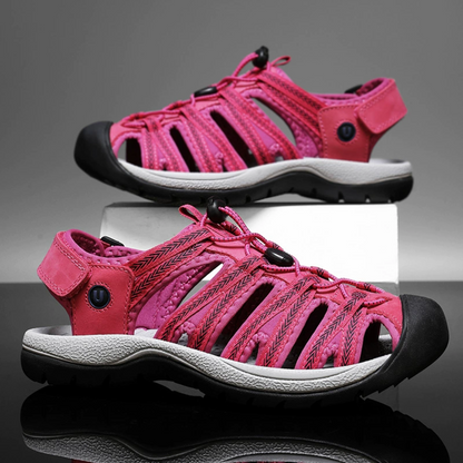 GRW Women Orthopedic Sandals Arch-support Comfortable Leather Gladiator Mesh Hiking Summer