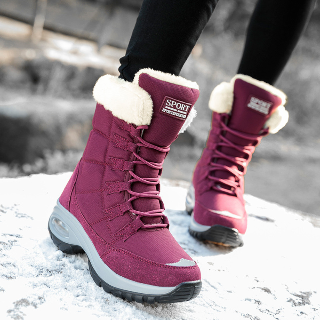 GRW Ortho Women Snow Boots Warm Waterproof Lightweight Lace Up Winter Boots