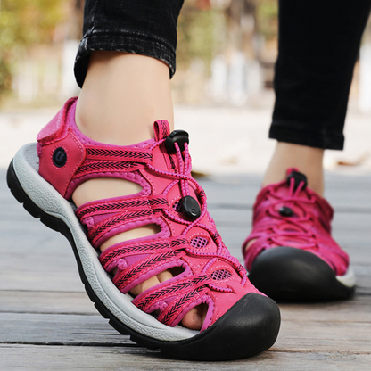 GRW Women Orthopedic Sandals Arch-support Comfortable Leather Gladiator Mesh Hiking Summer