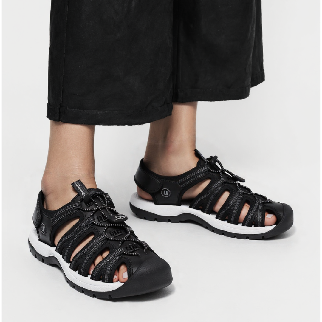 GRW Women Orthopedic Sandals Arch-support Comfortable Leather Gladiator Mesh Hiking Summer