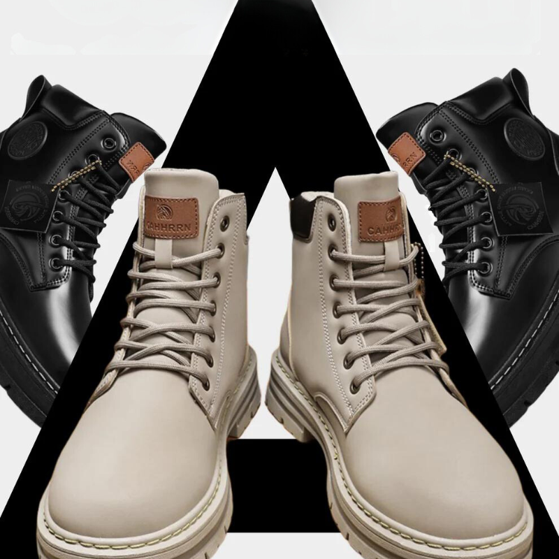 GRW Orthopedic Shoes for Men Warm Leather Lace-Up High Top Boots
