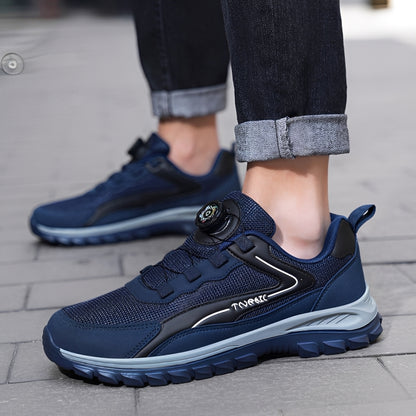 GRW Men Orthopedic Shoes Breathable Mesh Rotating Button Lightweight Active Walking