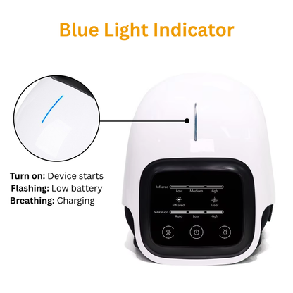 Smart Knee Massager with Heat, Vibration & Red Light, 360° Wrap & LED Touchscreen