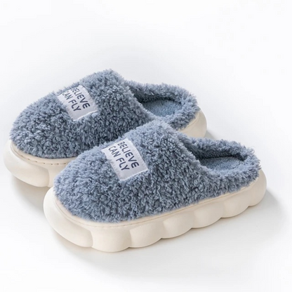 GRW Women Slippers Warm Non-slip Slip On Arch-support Fluffy Home