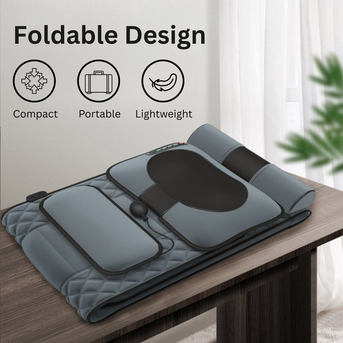 Smart Full Body Massage Mat with Heat, Vibration, Infrared Light & Herbal Pouch