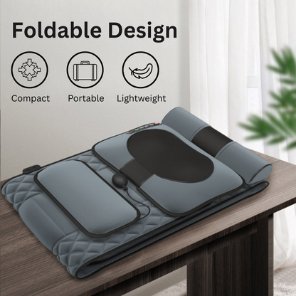 Smart Full Body Massage Mat with Heat, Vibration, Infrared Light & Herbal Pouch