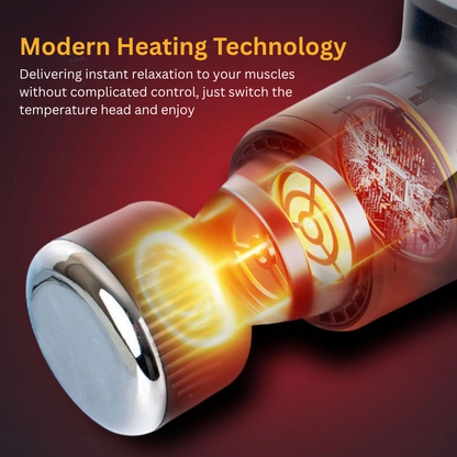 3-in-1 Heat & Cooling Massage Gun with 12 Percussion Speeds & Smart Touchscreen