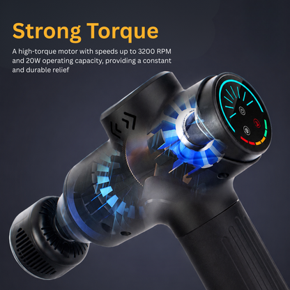 3-in-1 Heat & Cooling Massage Gun with 12 Percussion Speeds & Smart Touchscreen