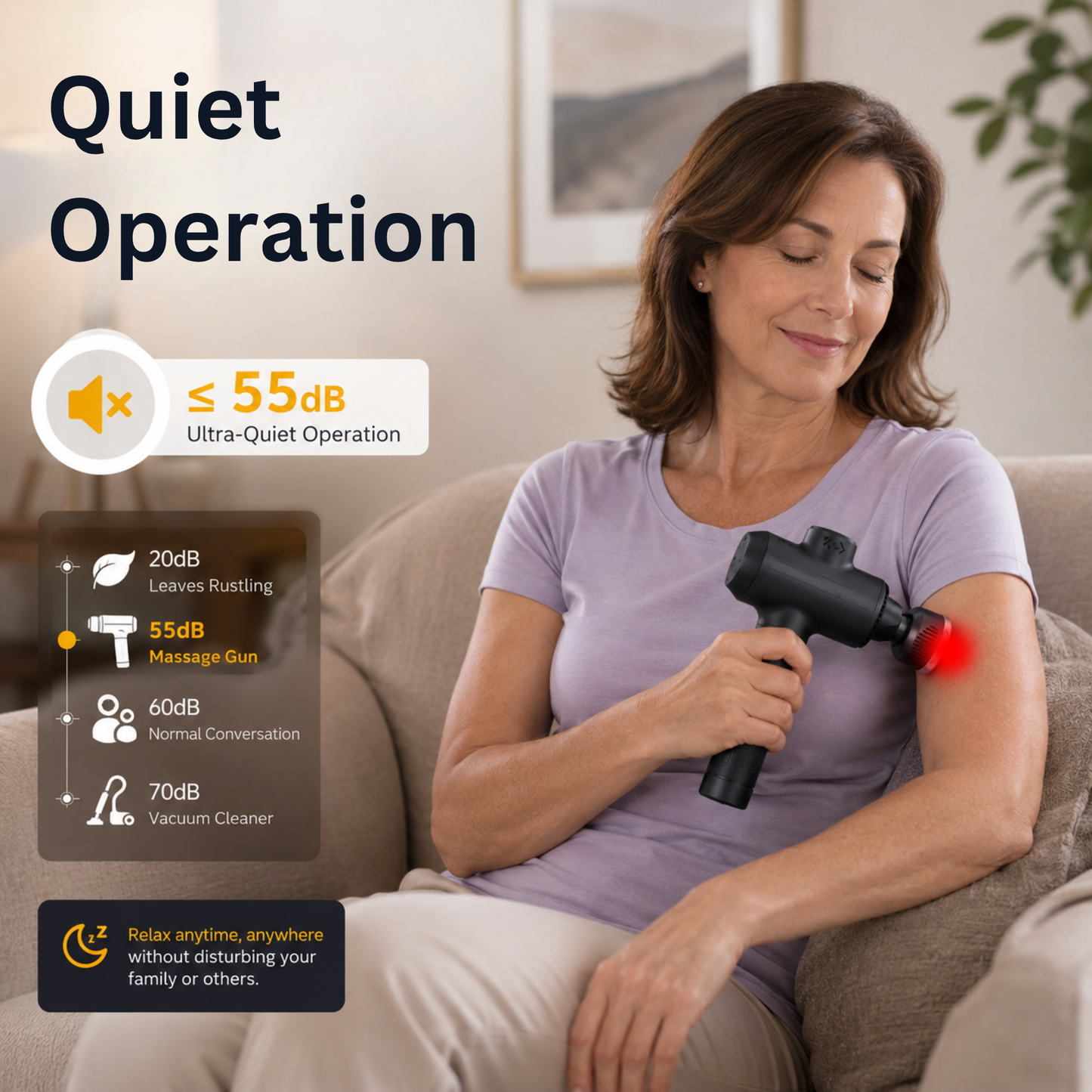 3-in-1 Heat & Cooling Massage Gun with 12 Percussion Speeds & Smart Touchscreen