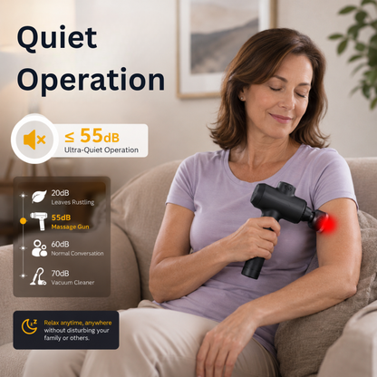 3-in-1 Heat & Cooling Massage Gun with 12 Percussion Speeds & Smart Touchscreen