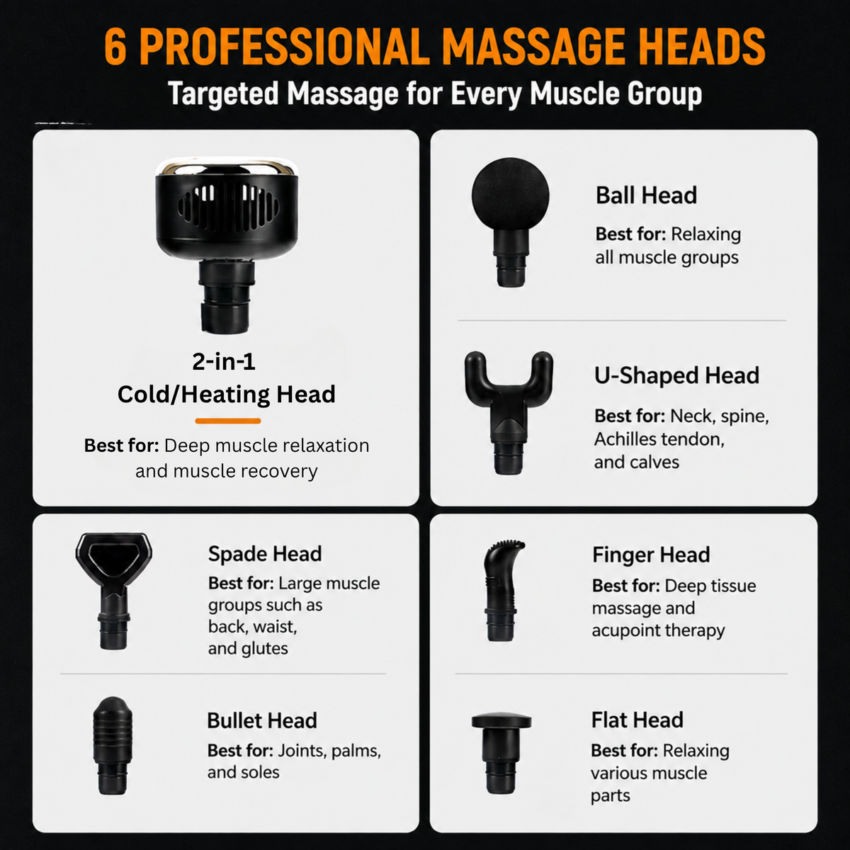 3-in-1 Heat & Cooling Massage Gun with 12 Percussion Speeds & Smart Touchscreen