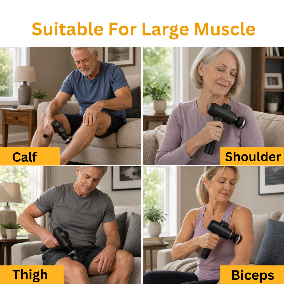 3-in-1 Heat & Cooling Massage Gun with 12 Percussion Speeds & Smart Touchscreen
