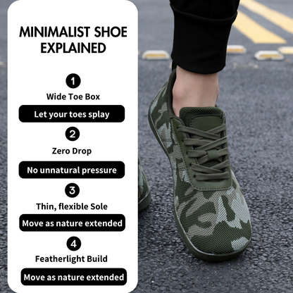 GRW Wide Barefoot Shoes For Men | Running Zero Drop Casual Minimalist Shoes