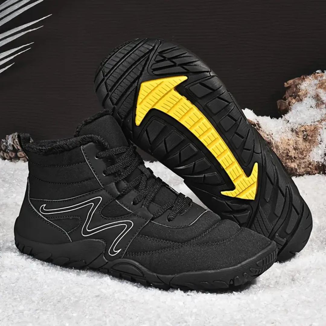 GRW Ortho Barefoot Men Winter Shoes | Warm Fluffy, Waterproof, Zero Drop Sole For Trekking Climbing